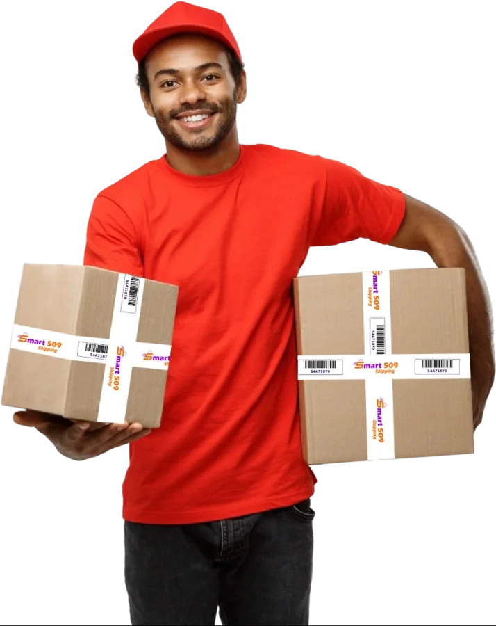 Livreur Smart509 Shipping avec des colis